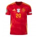 Camisa de Futebol Espanha Pedri Gonzalez #20 Equipamento Principal Europeu 2024 Manga Curta